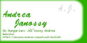 andrea janossy business card